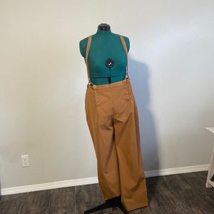 Brown pants with suspenders (2XL)